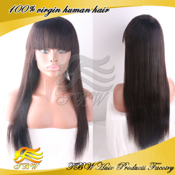 2015 Best Sell Virgin Hair Mongolian Silky Straight Human Hair Wig